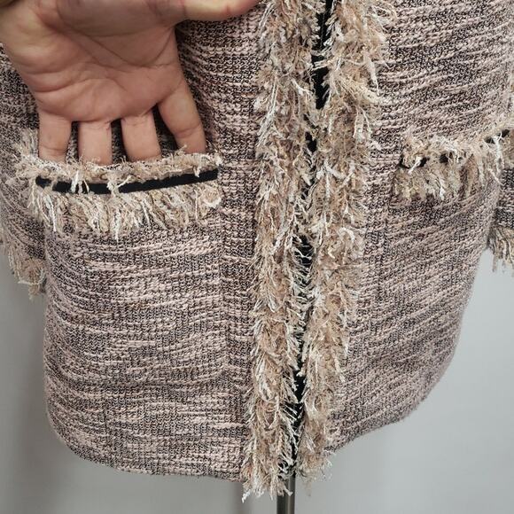 McGinn Sheila Pink and Black Tweed Jacket Women's Size Medium - Picture 3 of 11